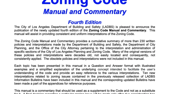 Zoning Code Manual and Commentary