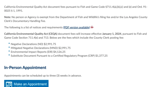 Environmental Notices & Fees