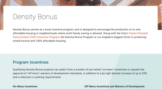 Density Bonus