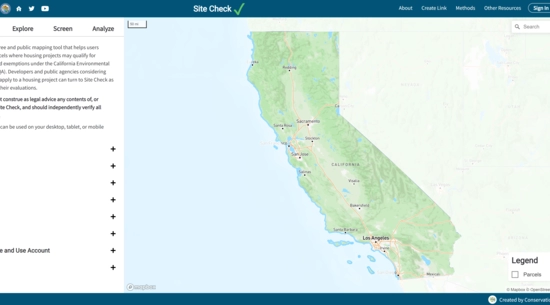 Multi-layer map of California