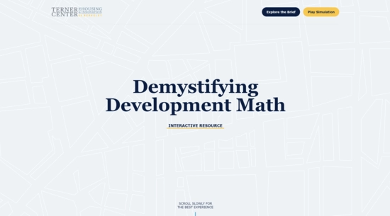 Screenshot of website that says "Demystifying Developer Math"