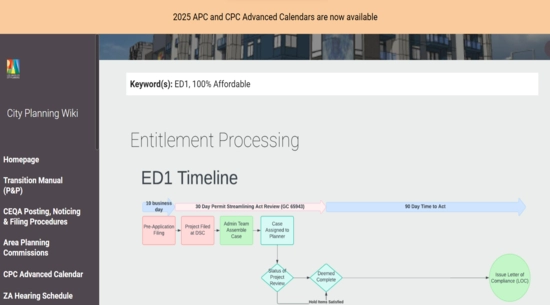 ED1 Timeline website