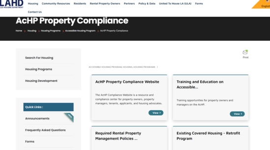 LAHD AcHP Property Compliance Page