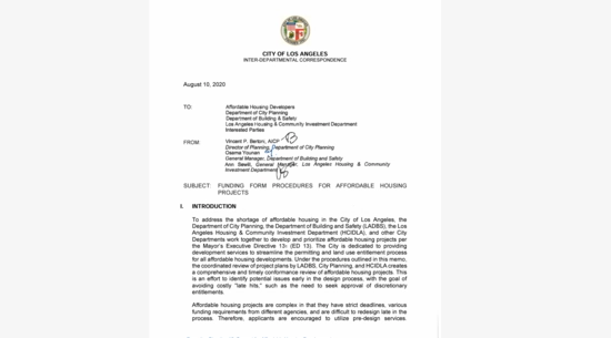 Completing the LIHTC Application: Joint Statement LAHD, LADBS, and Planning PDF