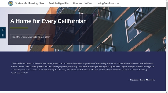 Statewide Housing Plan website