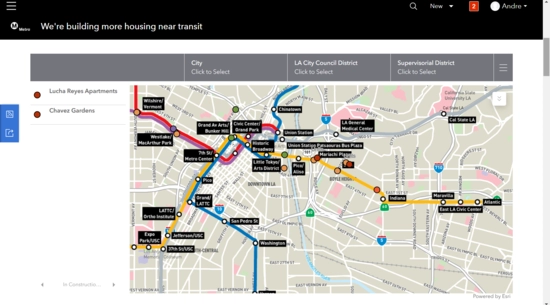 LA Metro - Affordable Housing Developments G.I.S. Map