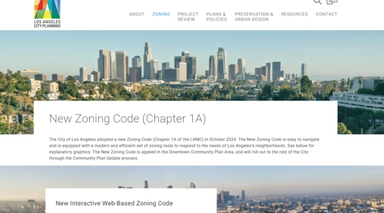 New Zoning Code Landing Page