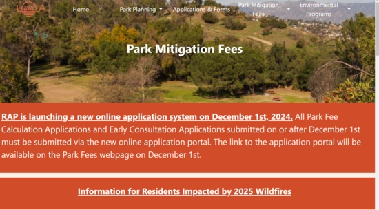 Park Mitigation Fee (aka "Quimby Fee") 