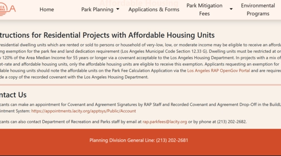 Instructions for Affordable Housing Units