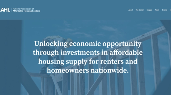 Organization homepage with mission statement